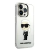 Apple iPhone 14 Pro Max Karl Lagerfeld dėklas Ikonik Karl Lagerfeld (KLHCP14XHNIKTCT) skaidrus
