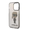 Dėklas Karl Lagerfeld KLHCP14XHNIKTCK IPHONE 14 PRO MAX 6.7 "Juodas/Juodas HARDCASE ICONIK Karl Lagerfeld