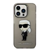 Apple iPhone 14 Pro Karl Lagerfeld dėklas Ikonik Karl Lagerfeld (KLHCP14LHNIKTCK) juodos spalvos