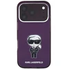Dėklas Karl Lagerfeld IML Ikonik Sketch Print MagSafe do iPhone 18 Pro / 17 Pro bordo spalvos