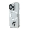 Karl Lagerfeld IML Karl and Choupette MagSafe dėklas skirtas iPhone 16 Pro skaidrus