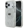 Dėklas Original Pouch Karl Lagerfeld IML Karl Head Logo MagSafe skirtas Apple iPhone 17 Pro pilkos spalvos