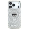 Dėklas Original Pouch Karl Lagerfeld IML Karl Head Logo MagSafe skirtas Apple iPhone 17 Pro pilkos spalvos