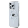 Karl Lagerfeld dėklas skirtas Apple iPhone 15 Pro compatible with MagSafe KLHMP15LHLSKIH (IML Metal K Head) baltos spalvos