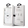 Karl Lagerfeld dėklas skirtas Apple iPhone 15 compatible with MagSafe KLHMP15SHLSKIH (IML Metal K Head) baltos spalvos