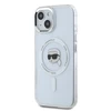 Karl Lagerfeld dėklas skirtas Apple iPhone 15 compatible with MagSafe KLHMP15SHLSKIH (IML Metal K Head) baltos spalvos