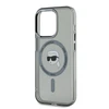 Karl Lagerfeld IML Karl Head Metal Frame MagSafe dėklas telefonui Apple iPhone 15 Pro Max juodos spalvos