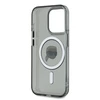 Karl Lagerfeld IML Karl Head Metal Frame MagSafe dėklas telefonui Apple iPhone 15 Pro juodos spalvos
