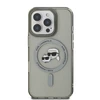 Karl Lagerfeld KLHMP16LHLSKCK Apple iPhone 16 Pro 6.3″ juodos spalvos kietas dėklas IML Metal Karl&Choupette Head