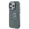 Karl Lagerfeld IML K&CH Heads Metal Frame MagSafe dėklas telefonui Apple iPhone 15 Pro juodos spalvos