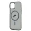 Karl Lagerfeld KLHMP15SHLSKCK Apple iPhone 15 6.1″ juodos spalvos kietas dėklas IML Metal Karl&Choupette Head Ma