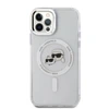 Karl Lagerfeld IML K&CH Heads Metal Frame MagSafe Case for iPhone 12/12 Pro dėklas telefonui skaidrus
