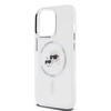 Karl Lagerfeld IML K&amp;CH Heads Metal Frame MagSafe dėklas telefonui Apple iPhone 15 Pro Max skaidrus