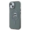 Karl Lagerfeld KLHMP15SHLSKCK Apple iPhone 15 6.1″ juodos spalvos kietas dėklas IML Metal Karl&Choupette Head Ma