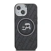 Karl Lagerfeld IML K&CH Heads Repeated Logo MagSafe dėklas Apple iPhone 15 juodos spalvos