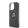 Karl Lagerfeld IML K&CH Heads Repeated Logo MagSafe dėklas Apple iPhone 16 Pro Max juodos spalvos