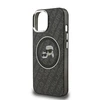 Karl Lagerfeld IML K&CH Heads Repeated Logo MagSafe dėklas Apple iPhone 15 juodos spalvos