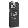 Karl Lagerfeld IML K&CH Heads Repeated Logo MagSafe dėklas Apple iPhone 15 juodos spalvos