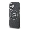 Karl Lagerfeld IML K&CH Heads Repeated Logo MagSafe dėklas Apple iPhone 16 juodos spalvos