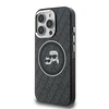 Karl Lagerfeld IML K&CH Heads Repeated Logo MagSafe dėklas Apple iPhone 15 Pro juodos spalvos