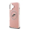 Karl Lagerfeld IML K&CH Heads Repeated Logo MagSafe dėklas Apple iPhone 16 rožinės spalvos