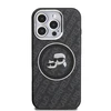 Karl Lagerfeld IML K&CH Heads Repeated Logo MagSafe dėklas Apple iPhone 16 Pro Max juodos spalvos