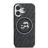 Karl Lagerfeld IML K&CH Heads Repeated Logo MagSafe dėklas Apple iPhone 16 juodos spalvos