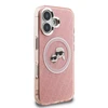 Karl Lagerfeld IML K&CH Heads Repeated Logo MagSafe dėklas Apple iPhone 16 rožinės spalvos
