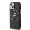 Karl Lagerfeld IML K&CH Heads Repeated Logo MagSafe dėklas Apple iPhone 15 juodos spalvos