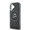Karl Lagerfeld IML K&CH Heads Repeated Logo MagSafe dėklas Apple iPhone 16 juodos spalvos