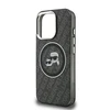 Karl Lagerfeld IML K&CH Heads Repeated Logo MagSafe dėklas Apple iPhone 15 Pro Max juodos spalvos