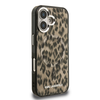Karl Lagerfeld IML Leopard MagSafe dėklas Apple iPhone 16 rudos spalvos