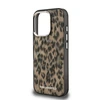Karl Lagerfeld IML Leopard MagSafe dėklas Apple iPhone 16 Pro rudos spalvos