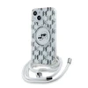 Apple iPhone 13 / 14 / 15 Karl Lagerfeld dėklas Liquid Glitter Karl Head MagSafe (KLHMP15SHCKCKLCT) skaidrus