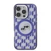 Karl Lagerfeld IML Monogram K&CH Heads MagSafe Apple iPhone 16 Pro Max dėklas telefonui violetinės spalvos