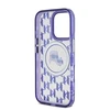 Karl Lagerfeld IML Monogram K&CH Heads MagSafe Apple iPhone 16 Pro dėklas telefonui violetinės spalvos