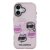 Karl Lagerfeld IML Multi K&CH Heads dėklas skirtas Apple iPhone 17 Rožinė