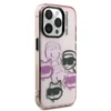 Karl Lagerfeld IML Multi K&CH Heads dėklas Apple iPhone 15 Pro Max rožinės spalvos