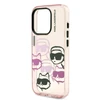 Karl Lagerfeld IML Multi K&CH Heads dėklas Apple iPhone 15 Pro rožinės spalvos