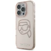 Karl Lagerfeld IML Rhinestones Karl Head - dėklas skirtas Apple iPhone 16 Pro pink