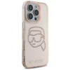 Karl Lagerfeld IML Rhinestones Karl Head - dėklas skirtas Apple iPhone 16 Pro pink