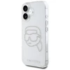Karl Lagerfeld IML Rhinestones Karl Head Apple iPhone 16 dėklas telefonui skaidrus