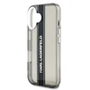 Karl Lagerfeld IML Stripe Logo Apple iPhone 16 dėklas telefonui juodos spalvos