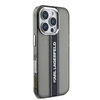 Karl Lagerfeld IML Stripe Logo Apple iPhone 16 Pro Max dėklas telefonui juodos spalvos