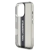 Karl Lagerfeld IML Stripe Logo Apple iPhone 16 Pro Max dėklas telefonui juodos spalvos