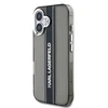 Karl Lagerfeld IML Stripe Logo Apple iPhone 16 dėklas telefonui juodos spalvos
