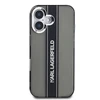 Karl Lagerfeld IML Stripe Logo Apple iPhone 16 dėklas telefonui juodos spalvos