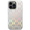 Karl Lagerfeld Monogram Iridescent - dėklas skirtas Apple iPhone 14 Pro sidabrinis