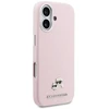 Karl Lagerfeld Karl & Choupette Head Pins Saffiano MagSafe dėklas iPhone 17 - Rožinė