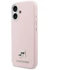 Karl Lagerfeld Karl & Choupette Head Pins Saffiano MagSafe dėklas iPhone 17 - Rožinė